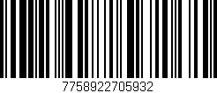 Código de barras (EAN, GTIN, SKU, ISBN): '7758922705932'