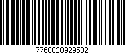 Código de barras (EAN, GTIN, SKU, ISBN): '7760028929532'