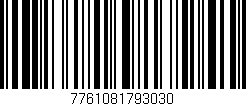 Código de barras (EAN, GTIN, SKU, ISBN): '7761081793030'