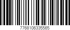 Código de barras (EAN, GTIN, SKU, ISBN): '7768106335565'