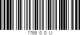 Código de barras (EAN, GTIN, SKU, ISBN): '7768_0_0_U'