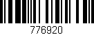 Código de barras (EAN, GTIN, SKU, ISBN): '776920'