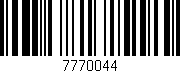 Código de barras (EAN, GTIN, SKU, ISBN): '7770044'