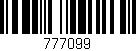 Código de barras (EAN, GTIN, SKU, ISBN): '777099'