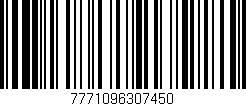 Código de barras (EAN, GTIN, SKU, ISBN): '7771096307450'