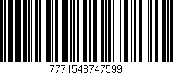 Código de barras (EAN, GTIN, SKU, ISBN): '7771548747599'