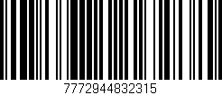 Código de barras (EAN, GTIN, SKU, ISBN): '7772944832315'