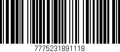 Código de barras (EAN, GTIN, SKU, ISBN): '7775231891118'