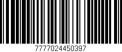 Código de barras (EAN, GTIN, SKU, ISBN): '7777024450397'