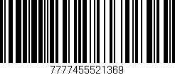 Código de barras (EAN, GTIN, SKU, ISBN): '7777455521369'