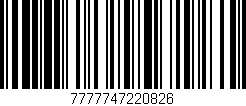 Código de barras (EAN, GTIN, SKU, ISBN): '7777747220826'