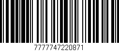 Código de barras (EAN, GTIN, SKU, ISBN): '7777747220871'