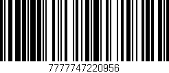 Código de barras (EAN, GTIN, SKU, ISBN): '7777747220956'
