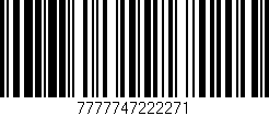 Código de barras (EAN, GTIN, SKU, ISBN): '7777747222271'