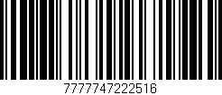 Código de barras (EAN, GTIN, SKU, ISBN): '7777747222516'