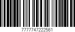 Código de barras (EAN, GTIN, SKU, ISBN): '7777747222561'