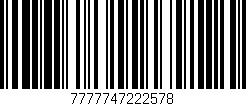 Código de barras (EAN, GTIN, SKU, ISBN): '7777747222578'