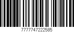 Código de barras (EAN, GTIN, SKU, ISBN): '7777747222585'