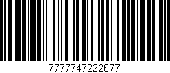Código de barras (EAN, GTIN, SKU, ISBN): '7777747222677'