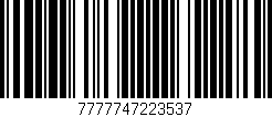 Código de barras (EAN, GTIN, SKU, ISBN): '7777747223537'