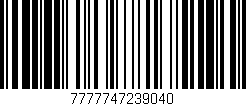 Código de barras (EAN, GTIN, SKU, ISBN): '7777747239040'
