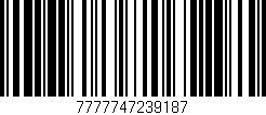 Código de barras (EAN, GTIN, SKU, ISBN): '7777747239187'