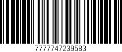 Código de barras (EAN, GTIN, SKU, ISBN): '7777747239583'