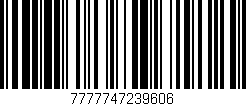 Código de barras (EAN, GTIN, SKU, ISBN): '7777747239606'