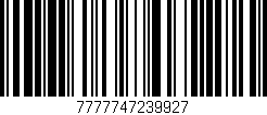 Código de barras (EAN, GTIN, SKU, ISBN): '7777747239927'