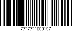 Código de barras (EAN, GTIN, SKU, ISBN): '7777771000197'