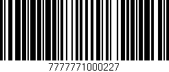 Código de barras (EAN, GTIN, SKU, ISBN): '7777771000227'