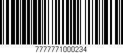 Código de barras (EAN, GTIN, SKU, ISBN): '7777771000234'