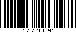 Código de barras (EAN, GTIN, SKU, ISBN): '7777771000241'