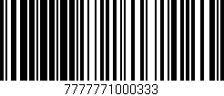 Código de barras (EAN, GTIN, SKU, ISBN): '7777771000333'
