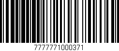 Código de barras (EAN, GTIN, SKU, ISBN): '7777771000371'