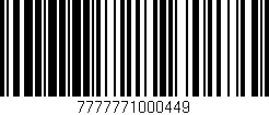 Código de barras (EAN, GTIN, SKU, ISBN): '7777771000449'