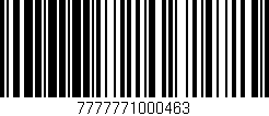 Código de barras (EAN, GTIN, SKU, ISBN): '7777771000463'