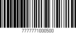 Código de barras (EAN, GTIN, SKU, ISBN): '7777771000500'