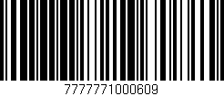 Código de barras (EAN, GTIN, SKU, ISBN): '7777771000609'