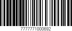 Código de barras (EAN, GTIN, SKU, ISBN): '7777771000692'