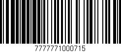 Código de barras (EAN, GTIN, SKU, ISBN): '7777771000715'