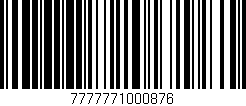 Código de barras (EAN, GTIN, SKU, ISBN): '7777771000876'
