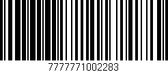 Código de barras (EAN, GTIN, SKU, ISBN): '7777771002283'
