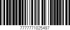 Código de barras (EAN, GTIN, SKU, ISBN): '7777771025497'