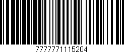 Código de barras (EAN, GTIN, SKU, ISBN): '7777771115204'