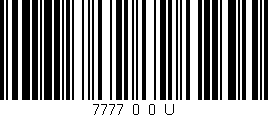 Código de barras (EAN, GTIN, SKU, ISBN): '7777_0_0_U'