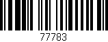 Código de barras (EAN, GTIN, SKU, ISBN): '77783'