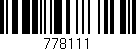 Código de barras (EAN, GTIN, SKU, ISBN): '778111'