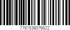 Código de barras (EAN, GTIN, SKU, ISBN): '7781538076622'