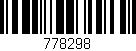 Código de barras (EAN, GTIN, SKU, ISBN): '778298'
